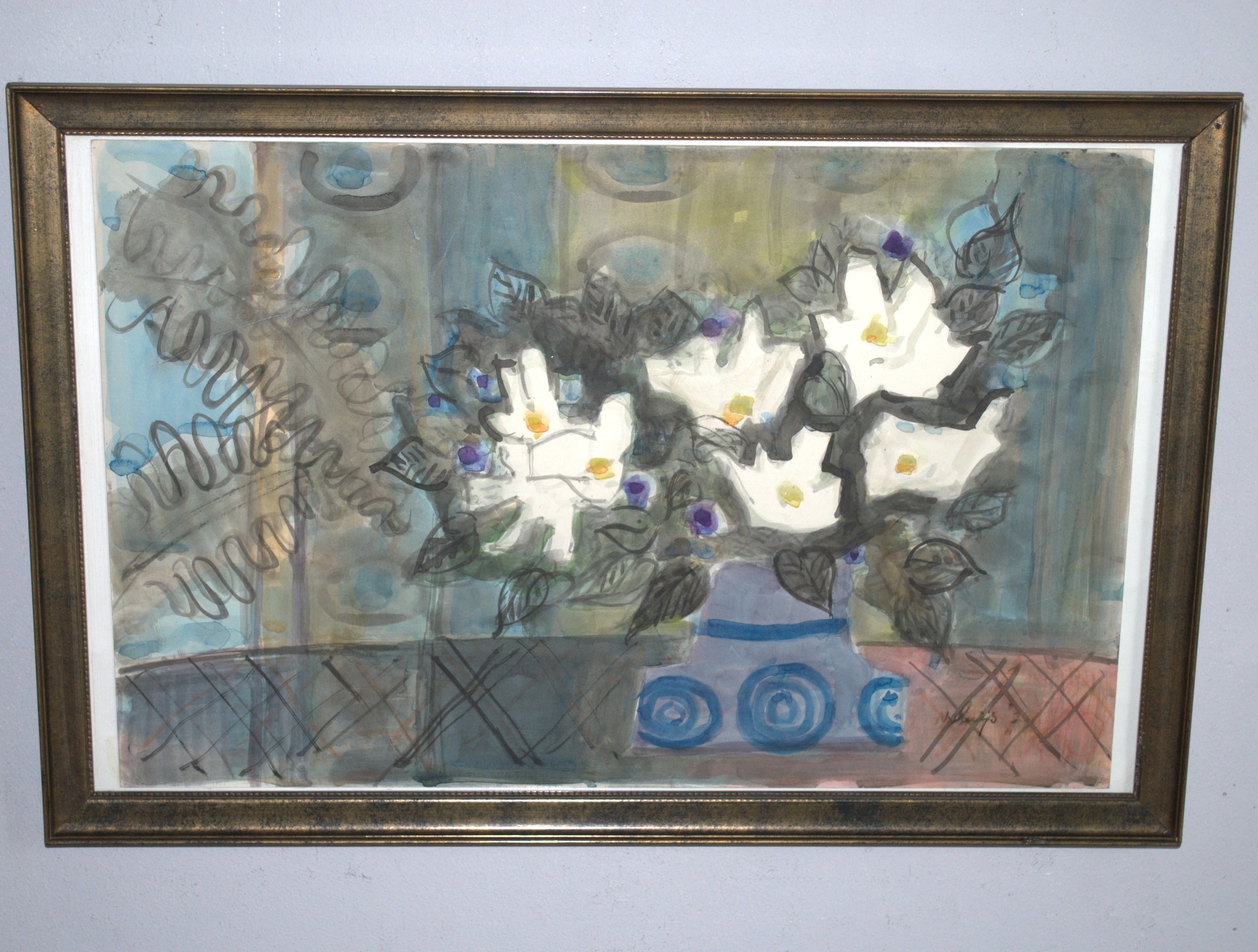 Nijhuijs Peter - stilleven met vaas bloemen 1977 kopen? Bied vanaf 20!