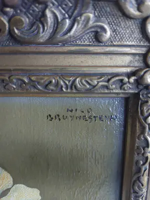 Nico Bruijnesteijn - Stilleven, boeken en vaas met bloemen kopen? Bied vanaf 75!