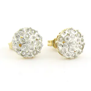 BWG twee kleuren oorknoppen bezet met briljant geslepen diamant tot. 0,05ct kopen? Bied vanaf 140!