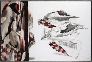 Gerti Bierenbroodspot - Potlood en gouache op hout, Zonder titel - Ingelijst kopen? Bied vanaf 1!