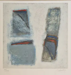 Jan Radersma - Zeefdruk: 'Zonder titel' (1990). kopen? Bied vanaf 70!