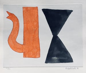 Klaas Gubbels - ets met aquarel ingekleurd ‘Soestdijk’ - 2014 kopen? Bied vanaf 275!