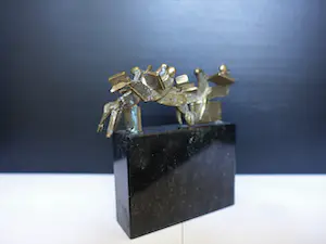 Eric Claus - de Krantlezers in brons kopen? Bied vanaf 150!