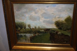 Niet of onleesbaar gesigneerd - KOEIEN IN LANDSCHAP kopen? Bied vanaf 1!