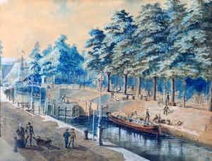 Eduard Alexander Hilverdink - A6545 - Bedrijvigheid aan een gracht verkocht voor € 150!