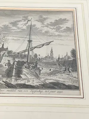 Isaac Tirion - Turfschip Breda 1590 kopen? Bied vanaf 40!