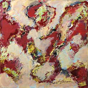 Bert Braam - Acryl op doek, Zonder titel verkocht voor € 80!