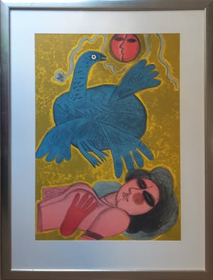 Corneille - "Hommage a CoBrA". Fraaie grote litho uit 1988 kopen? Bied vanaf 425!