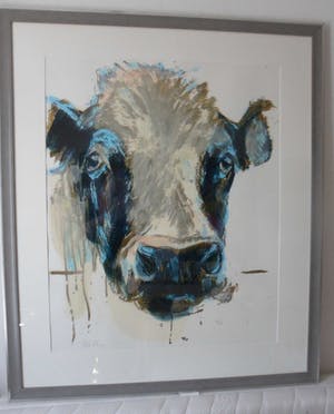 Theo Onnes - Zeefdruk. Titel. "Cow 1 ( Groot ) kopen? Bied vanaf 120!