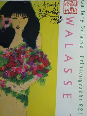 Walasse Ting - Gesigneerd affiche Gallery Delaive , I bought these Flowers on the Market - 1988 kopen? Bied vanaf 50!
