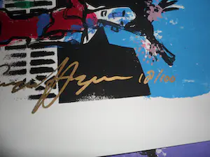 Espen Hagen - Gr Zeefdruk (50x135 cm) GOING TO WORK Hand gesigneerd kopen? Bied vanaf 50!