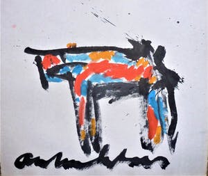 Anton Heyboer - Het dier . Kleurrijke krachtige schildering . kopen? Bied vanaf 200!