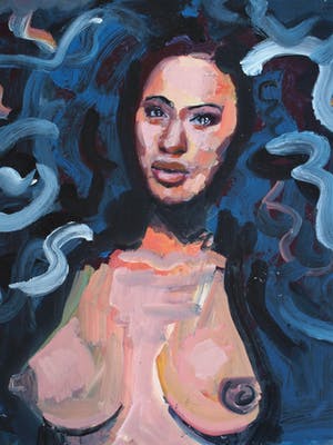 Peter Klashorst - Acrylverf op doek op houten frame , “Medusa” – 2018 – 70 x 100 cm kopen? Bied vanaf 375!