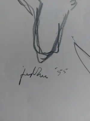 Jan van der Zee - 2 potloodschetsen kopen? Bied vanaf 40!