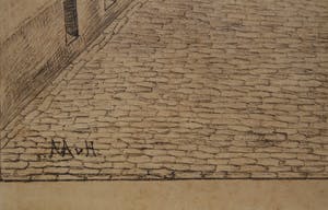 Antoinette van Hoytema - handgesigneerde ets - straatgezicht kopen? Bied vanaf 70!