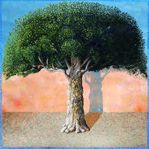 Erna van Mondfrans - Boom, olieverf op doek (groot!) verkocht voor € 500!