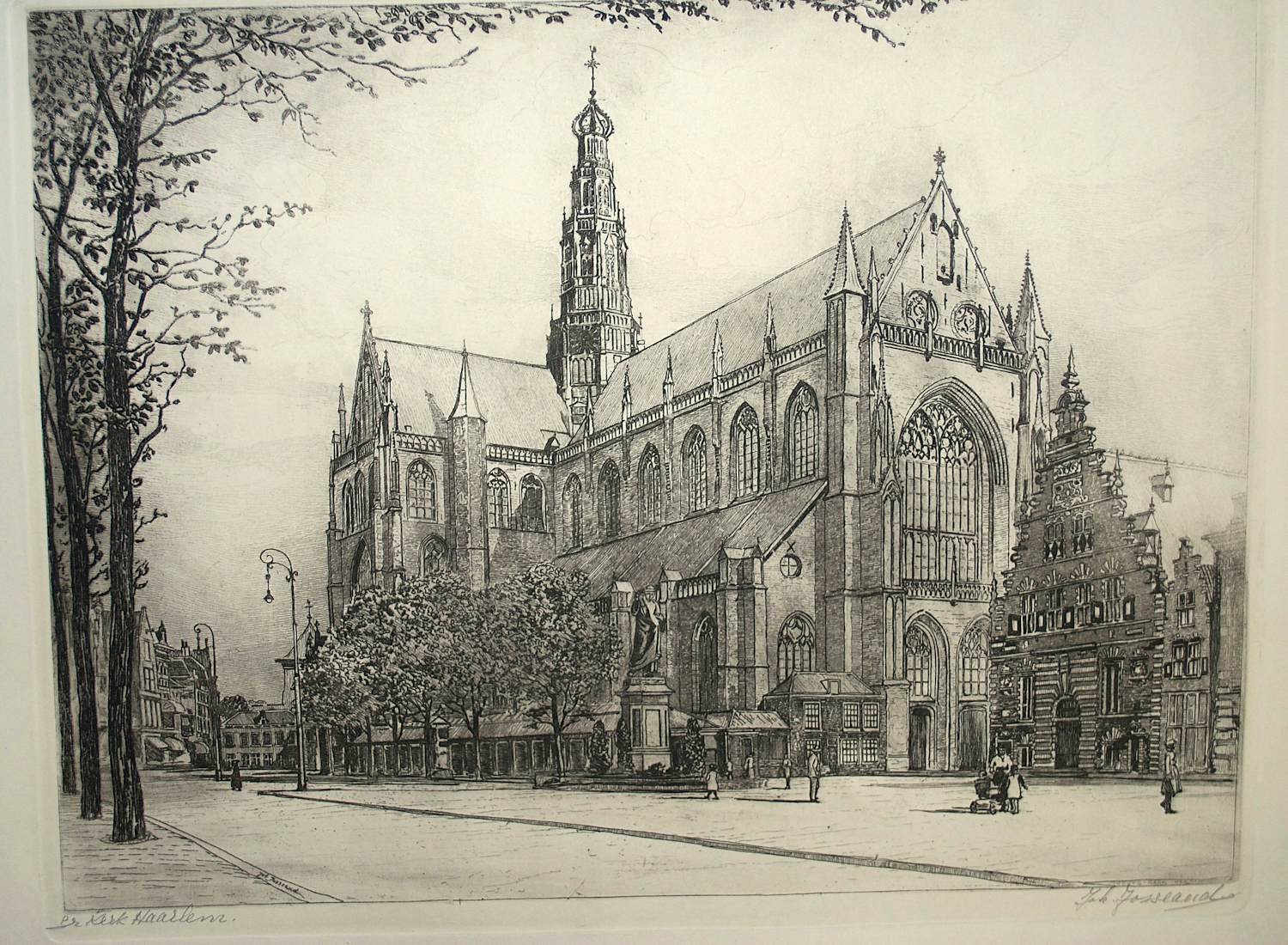 Buy Johannes Josseaud - Grote Kerk Haarlem - mooi formaat ets? Bid from 60!