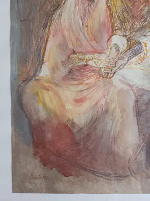 Cees Bantzinger - Echtpaar. Gemengde techniek. Noord Afrika? kopen? Bied vanaf 149!