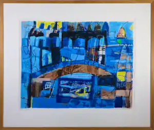 Anneke Peereboom - Zeefduk op papier, Zonder titel - Ingelijst vendu pour 60€ !