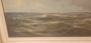 Andre Gignac - Zee met wolken - 1 meter breed! Met lijst erbij 1 meter 19 centimeter kopen? Bied vanaf 175!