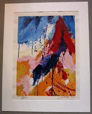 Jan Cremer - Kleurrijke zeefdruk: Chinees landschap - 1990 kopen? Bied vanaf 250!