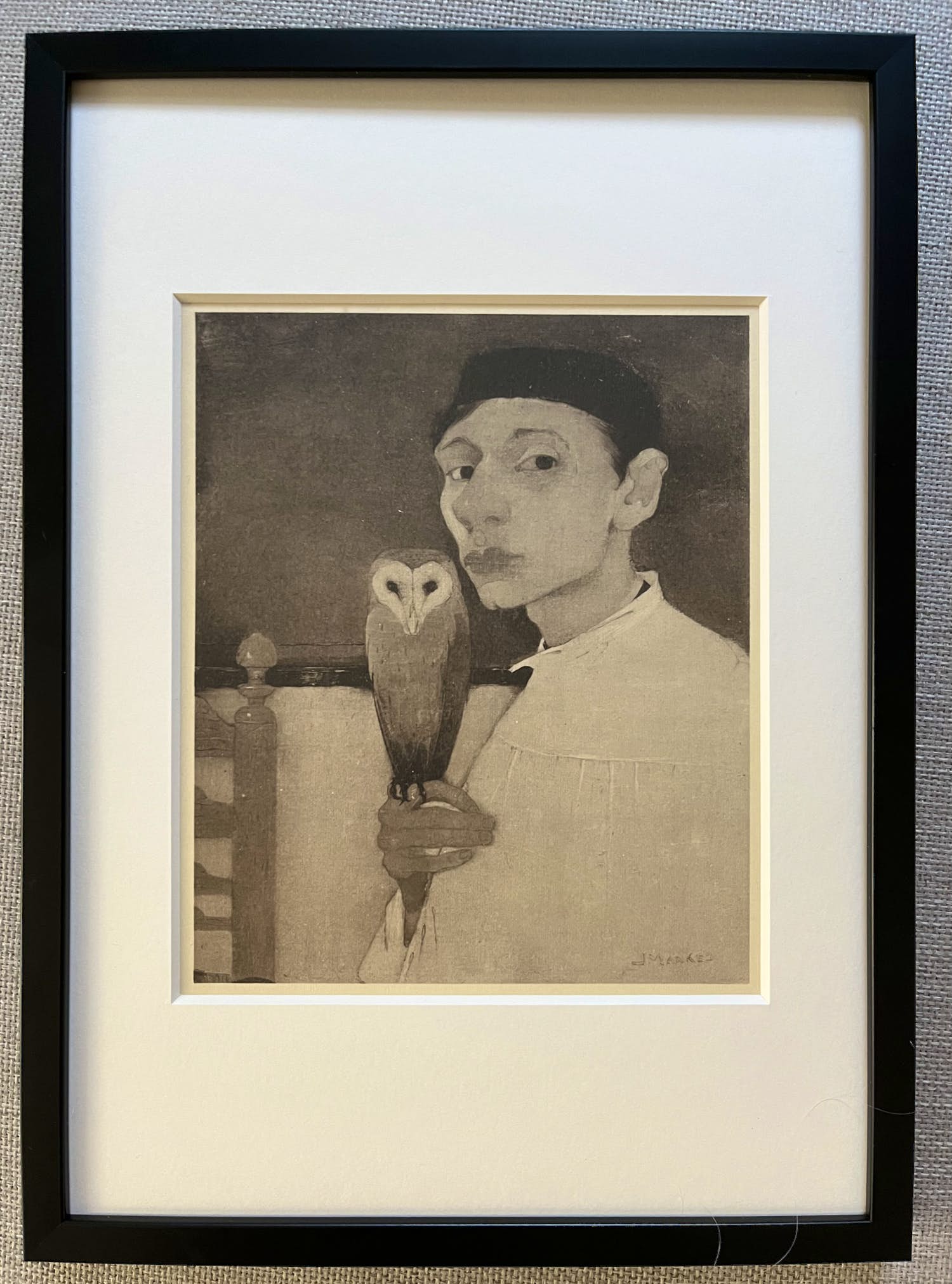 Jan Mankes - Originele Heliogravure - Zelfportret met Uil 1923 kopen? Bied vanaf 150!