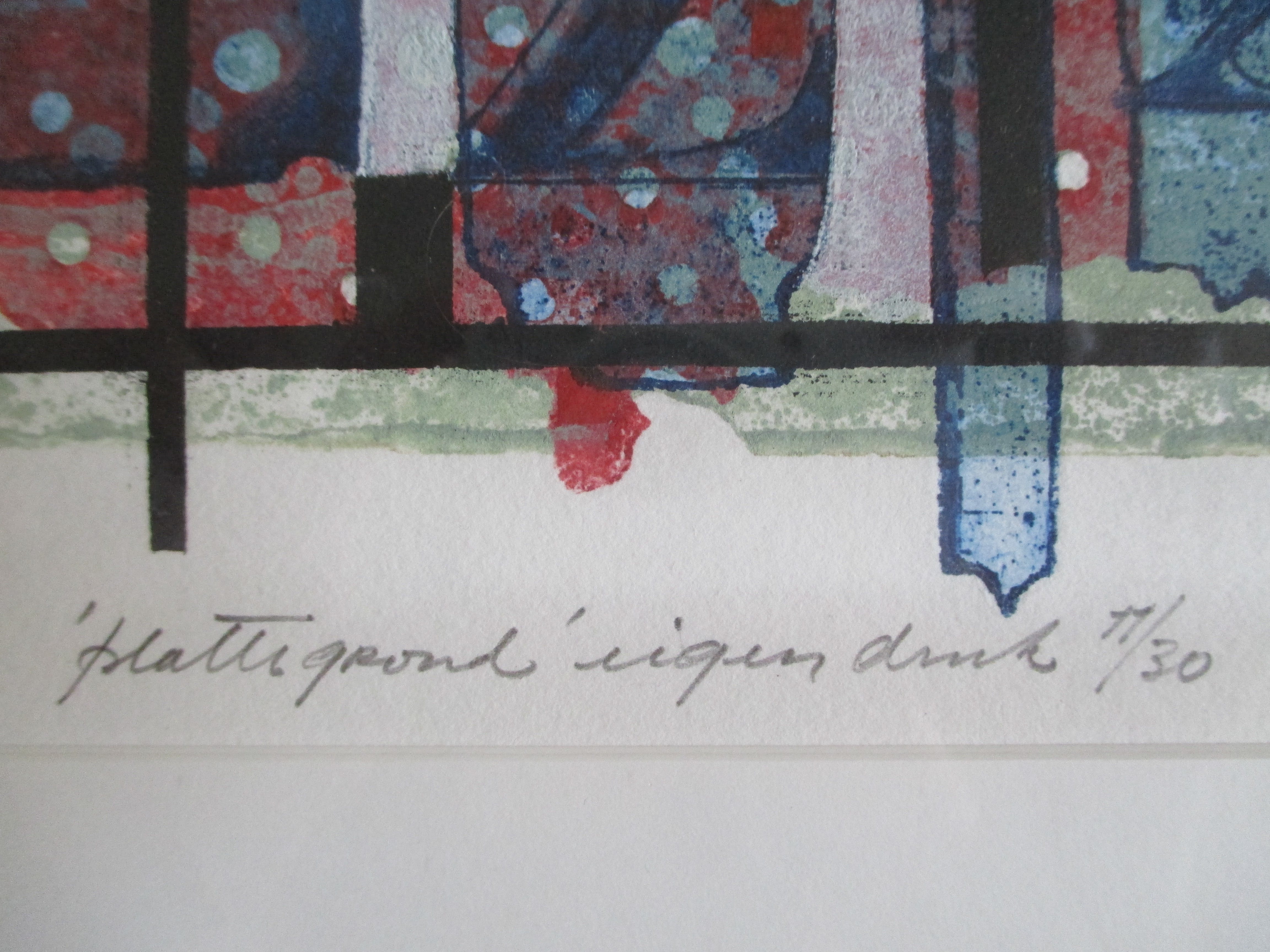 Anne Huitema - Ingelijste kleurenets "Plattegrond" kopen? Bied vanaf 40!