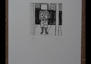 Roger Raveel - Drie etsen: "Waarom" - 2002 kopen? Bied vanaf 650!