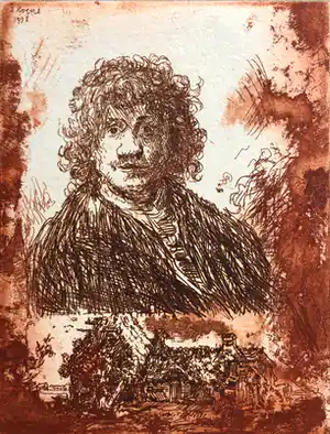 Simon Koene - Rembrandt zelf met boerderij verkocht voor € 45!