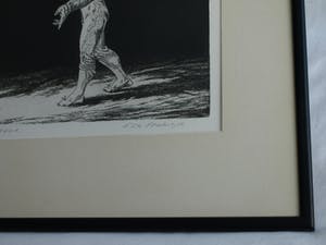 Dick Stolwijk - Ets, “Minotaurus met Roos” – gesigneerd & ingelijst – oplage 25 ex. kopen? Bied vanaf 50!