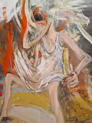 Diana Lekkerkerker - Indrukwekkend (160x200cm!!) olieverf "impressions of a happy childhood" kopen? Bied vanaf 1!