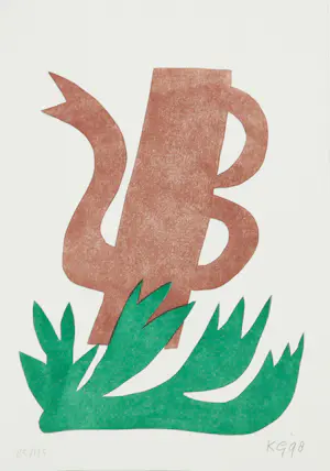 Klaas Gubbels - Uitgave met vier handgesigneerde linosneden, Schuldige Hond kopen? Bied vanaf 500!