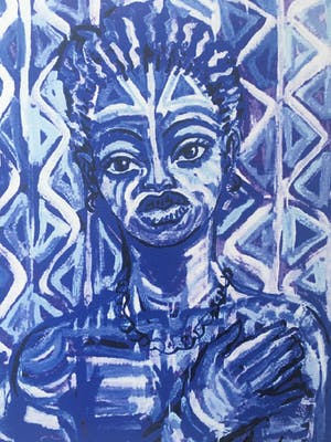 Peter Klashorst - Afrikaanse blauwe vrouw kopen? Bied vanaf 30!