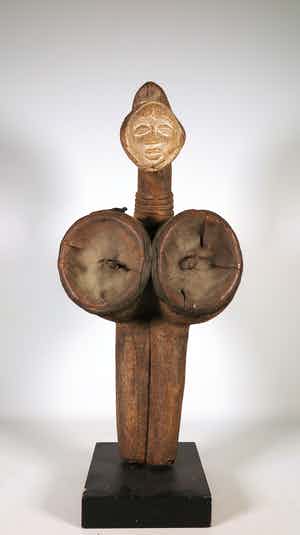 Pumu - Hout en leer, Blaasbalg verkocht voor € 1!