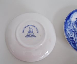 Wedgwood - Set van 6 bordjes (Flow Blue Small Tradesman). kopen? Bied vanaf 10!