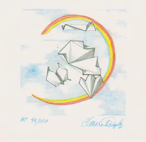 Willem F. Wagner - e.a: zes handgesigneerde zeefdrukken: Geometrische Composities, Flying kopen? Bied vanaf 29!