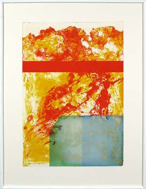 Jef Diederen - Litho, Zonder titel - Ingelijst verkocht voor € 50!