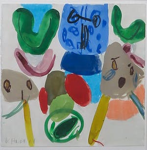 Jurjen de Haan - Gouache, Zonder titel XXXIII- Ingelijst kopen? Bied vanaf 20!