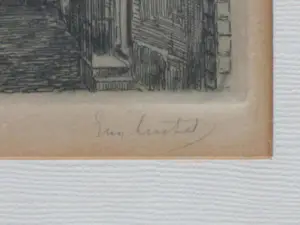 Eugene Lucker - Noordelijke Kerktrappen Nijmegen - Ets kopen? Bied vanaf 125!