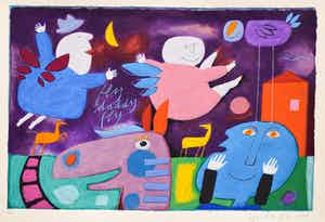 Wouter Stips - Fly daddy fly - Epreuve d'artiste verkocht voor € 55!