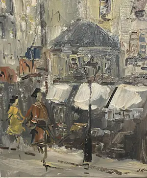 Jan Kelderman - Stadsgezicht Parijs kopen? Bied vanaf 100!