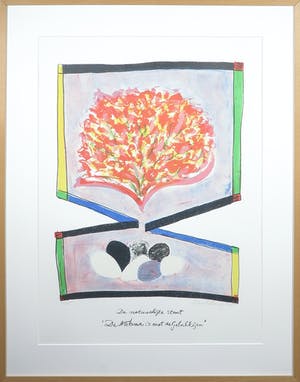 Buy Simon Vinkenoog - Litho, De natuur is met de gelukkigen - Ingelijst? Bid from 35!