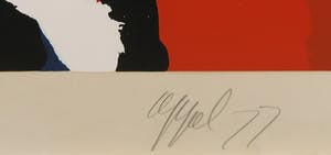 Karel Appel - Green head uit de serie Seven Summer Days - Ingelijst kopen? Bied vanaf 1250!