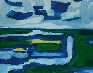 Gerrit Benner - zeefdruk: landschap: 1982 kopen? Bied vanaf 2750!