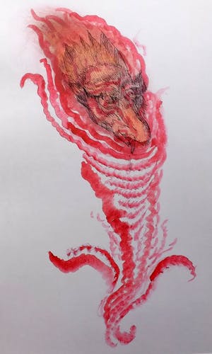 Ernst Fuchs - tittle: Selbstportrait GROTESK kopen? Bied vanaf 1!