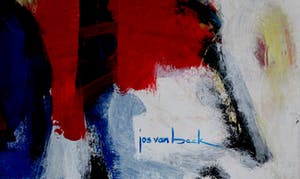 Jos van Beek - acryl op papier: In elkaar overvloeiend - 1995 kopen? Bied vanaf 199!