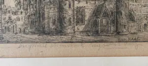 Eugene Rensburg - Originele ets Binnenhof / Ridderzaal Den Haag 1930 kopen? Bied vanaf 20!