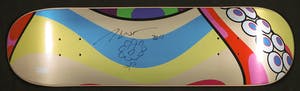 Takashi Murakami - Gemengde techniek, Limited edition skatedeck met bloementekening en signatuur kopen? Bied vanaf 1!