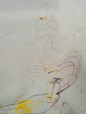 Ger Lataster - Bijzondere (figuratieve) gemengde techniek "elegante vrouw" 1985 - gesigneerd kopen? Bied vanaf 180!