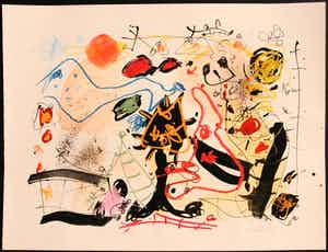 Kees Salentijn - UNICUM - gemengde techniek op papier verkocht voor € 1!